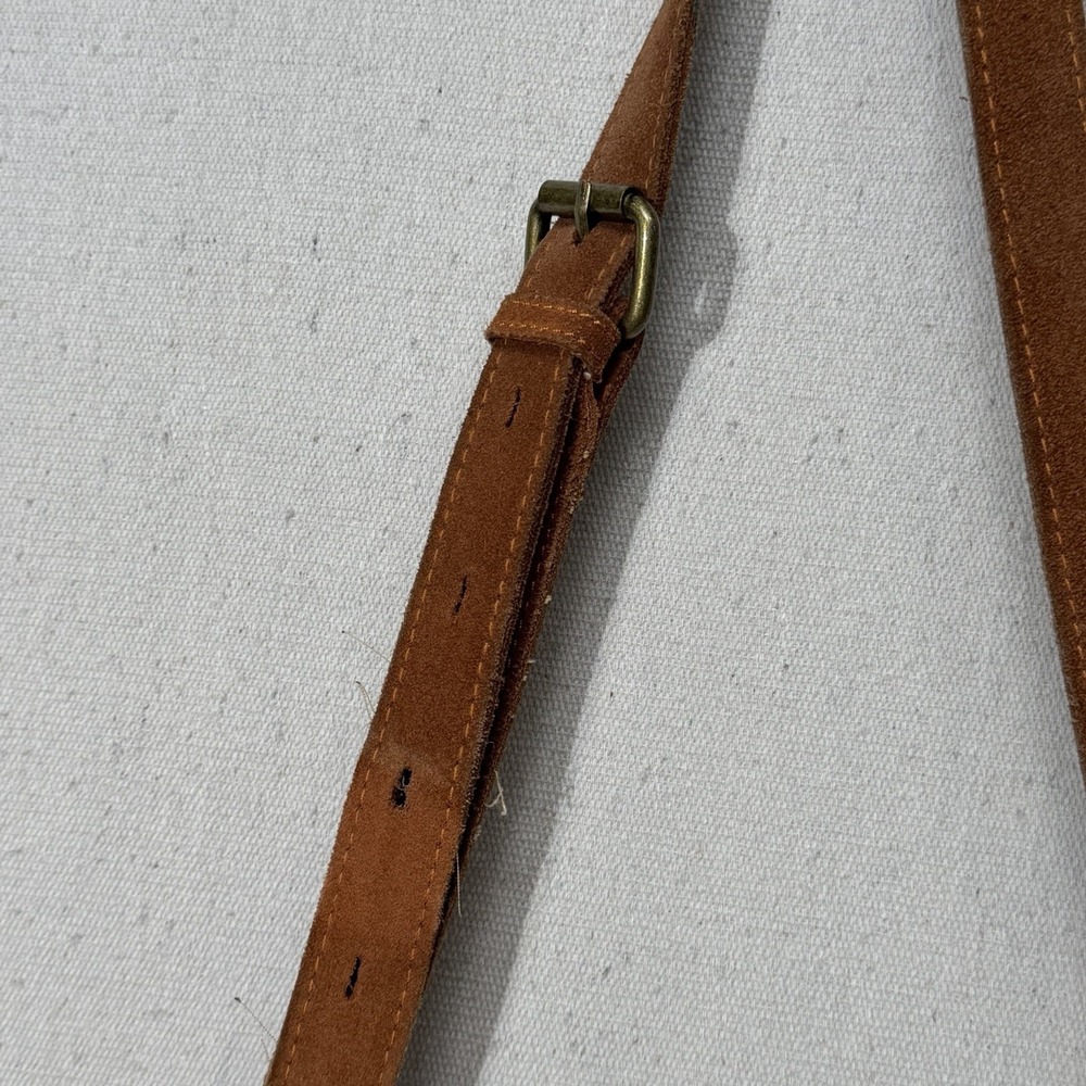 Lucky Brand Womens Brown Suede Leather Hobo Bag Tassel Purse Vintage Y2k Boho - Picture 6 of 16